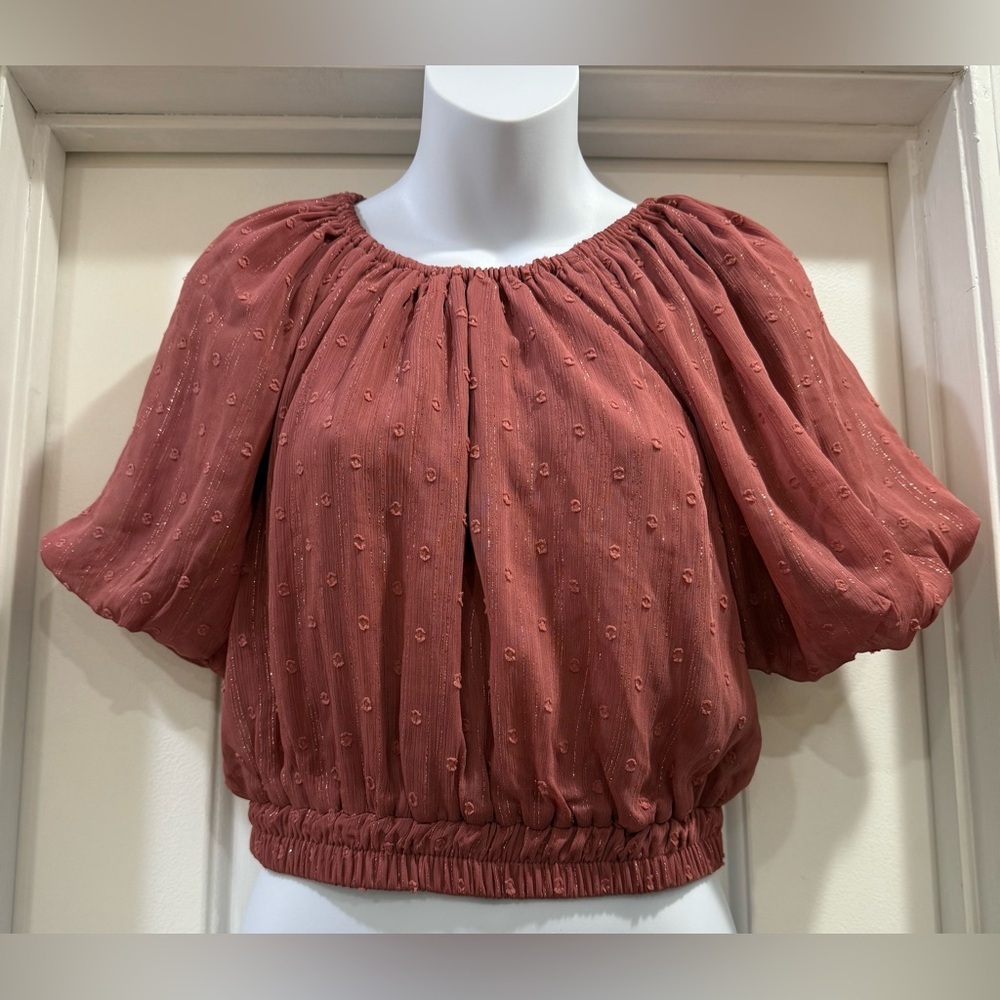 By The River Cropped Blouse Size Small NWOT